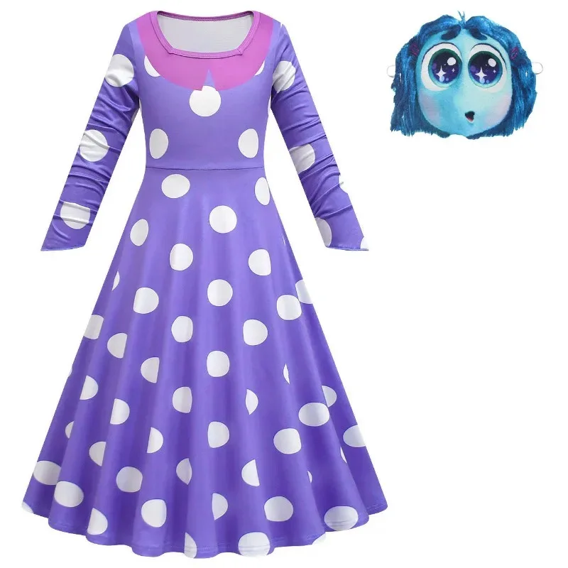 Inside Out Envy Kids أزياء تنكرية للفتيات فستان الأميرة الخيال فيستدو داخل خارج 2 Envy فستان مجموعة الحقائب ملابس حفلة الهالوين #3