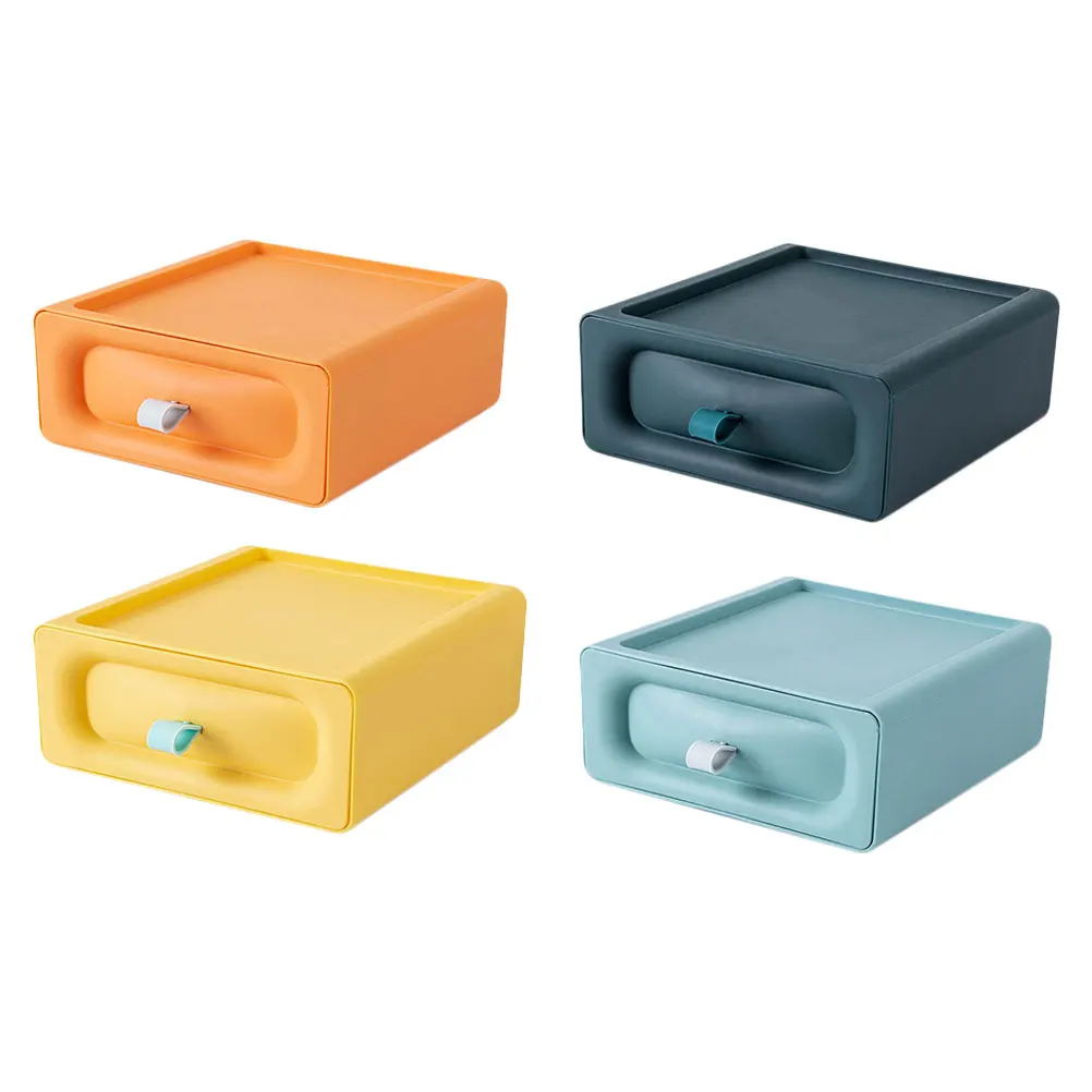 

4 Pcs Large Capacity Stocking Container Drawer Desktop Storage Case Style Organizers Office Supplies Storage Container