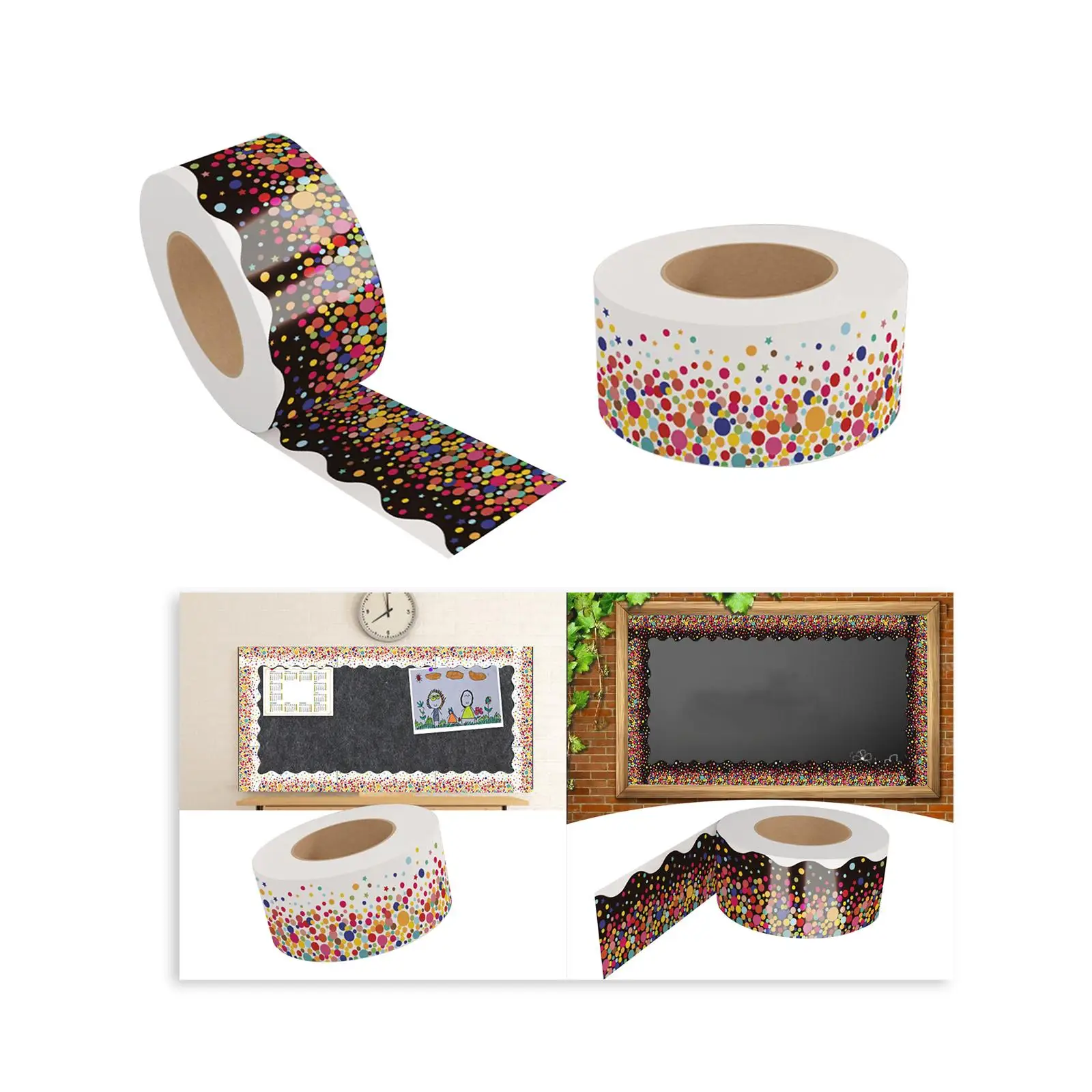 

Бордюры доски объявлений Скрученный край Бордюр конфетти Украсьте доски объявлений