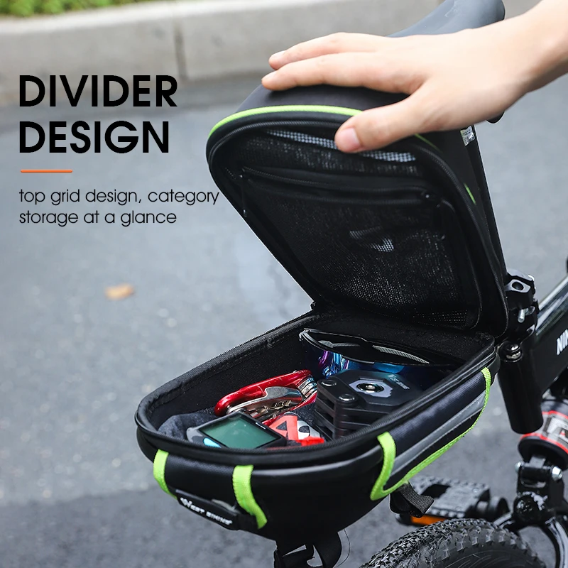 WEST BIKING Bicycle Saddle Bag Waterproof MTB Bike Rear Bag Cycling Rear Seat Tail Large Bag Bike Rear Rack Bag Scooter Package