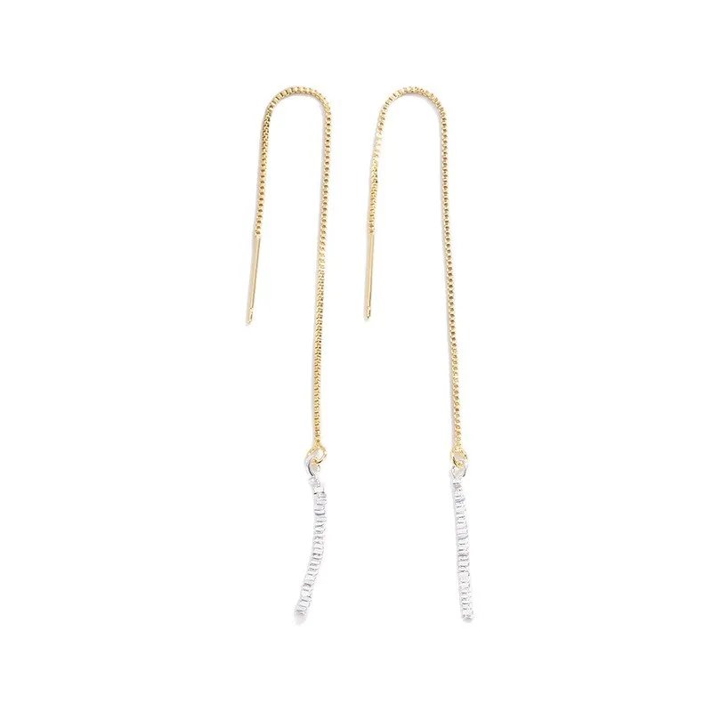 925 Sterling Silver Jewelry Small Change Long Tassel Ear Line Drop Earrings for Women Wedding Party Jewelry For Girl Friend Gift