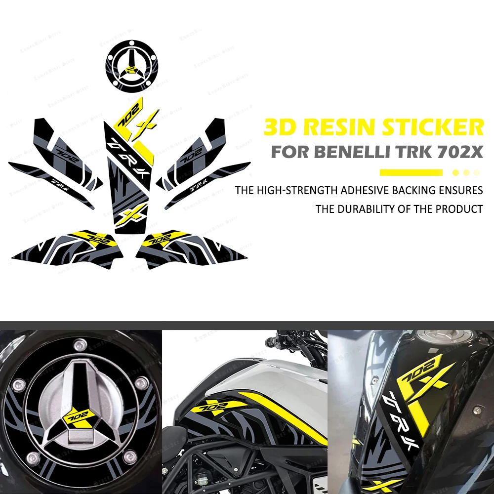 

3D Sticker for Benelli TRK 702X TRK 702 X 2023 Motorcycle Accessories 3D Gel Epoxy Resin Sticker Kit Tank Pad