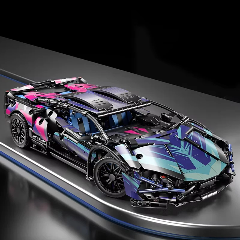 1280pcs Technical Building Blocks Car MOC Toys Adult Collectible Cars Set to 1:14 Scale Sports Car Model Children Birthday Gifts