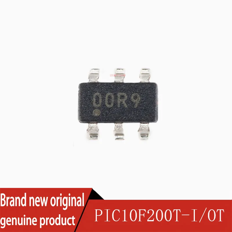 Brand new original genuine patch PIC10F200T-I/OT PIC10F200T chip 8-bit flash microcontroller SOT-23-6, batch of 10 pieces