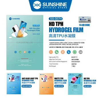 SUNSHINE SS-057H SS-057HB SS-057HE hidrojel Film,SS-890c Film kesme makinesi, kesme süreleri ile cep telefonu ekran koruyucu