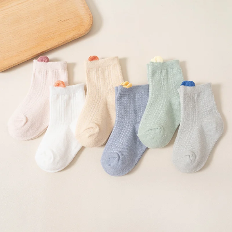 4Pair/lot New Thin Baby Socks for Boys and Girls Casual Socks