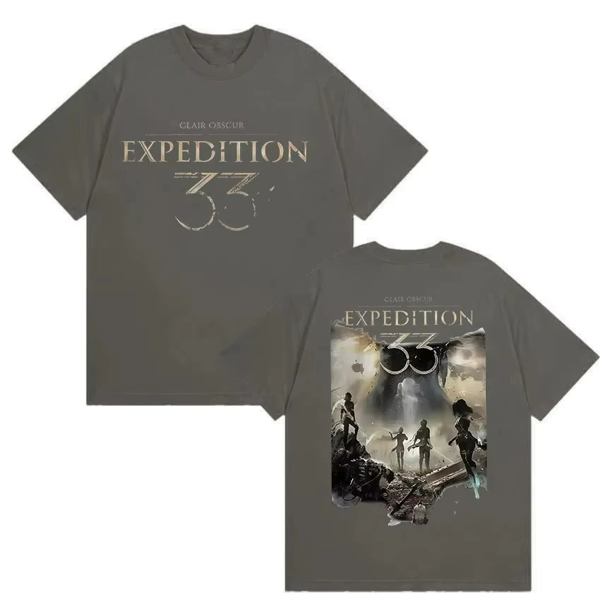 Esquie Clair Obscur Expedition 33 Pattern T-shirt Four Seasons New Style Unisex Casual Top