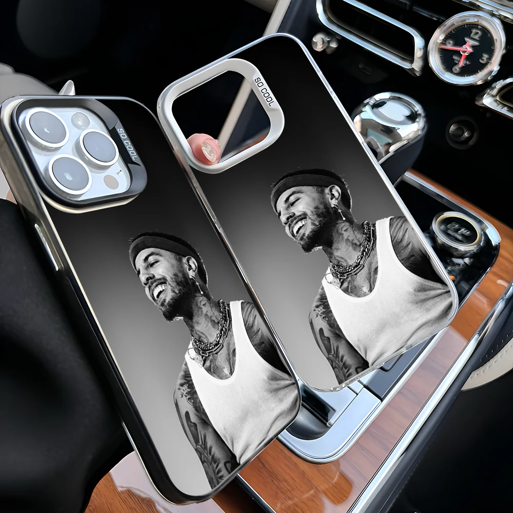 Epc Music R-Rauw Alejandro Rap Phone Case IMD Phone Case For IPhone 16 15 14 13 12 11 Pro Max Plus Color Silver Cover