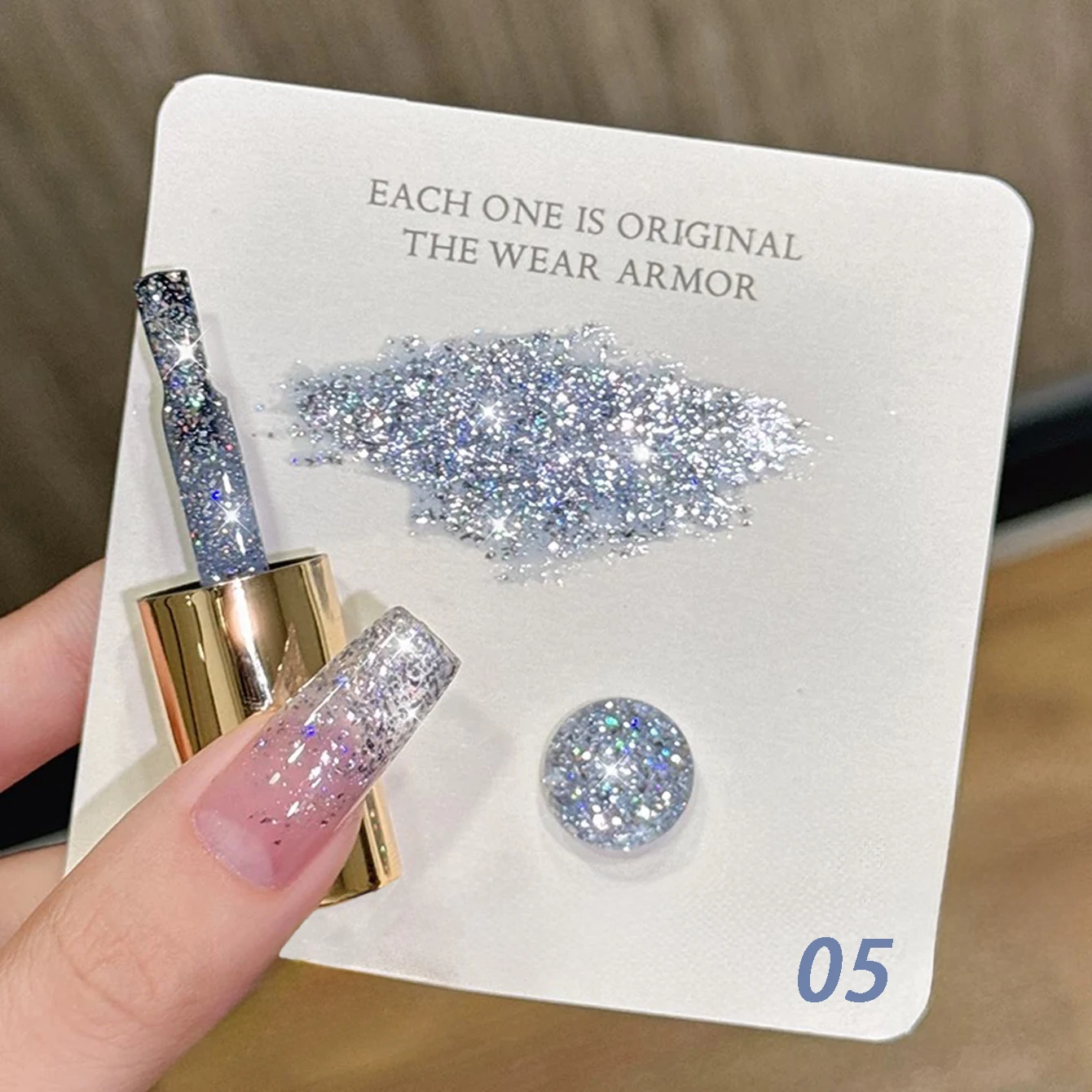 12ML 1pcs Summer And Autumn Super Flash Seven Colors Glitter Star-chasing Moon-chasing Platinum White Sequin Gel Nail Polish