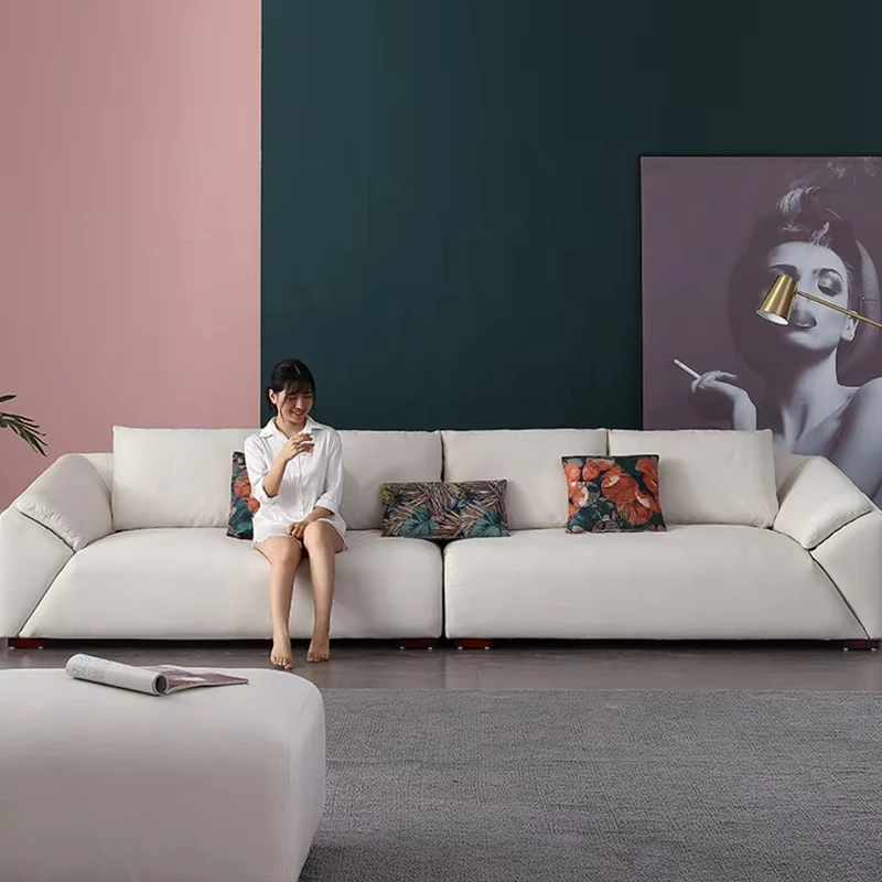 

Modern Home Furniture White Luxury Simple Modern Living Room Furniture Sofa Set Furniture Leather