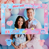 Gender Reveal Photo frame Photography Tools Welcome Baby Shower Party Decorations Kids Gender Reveal Party Supplies