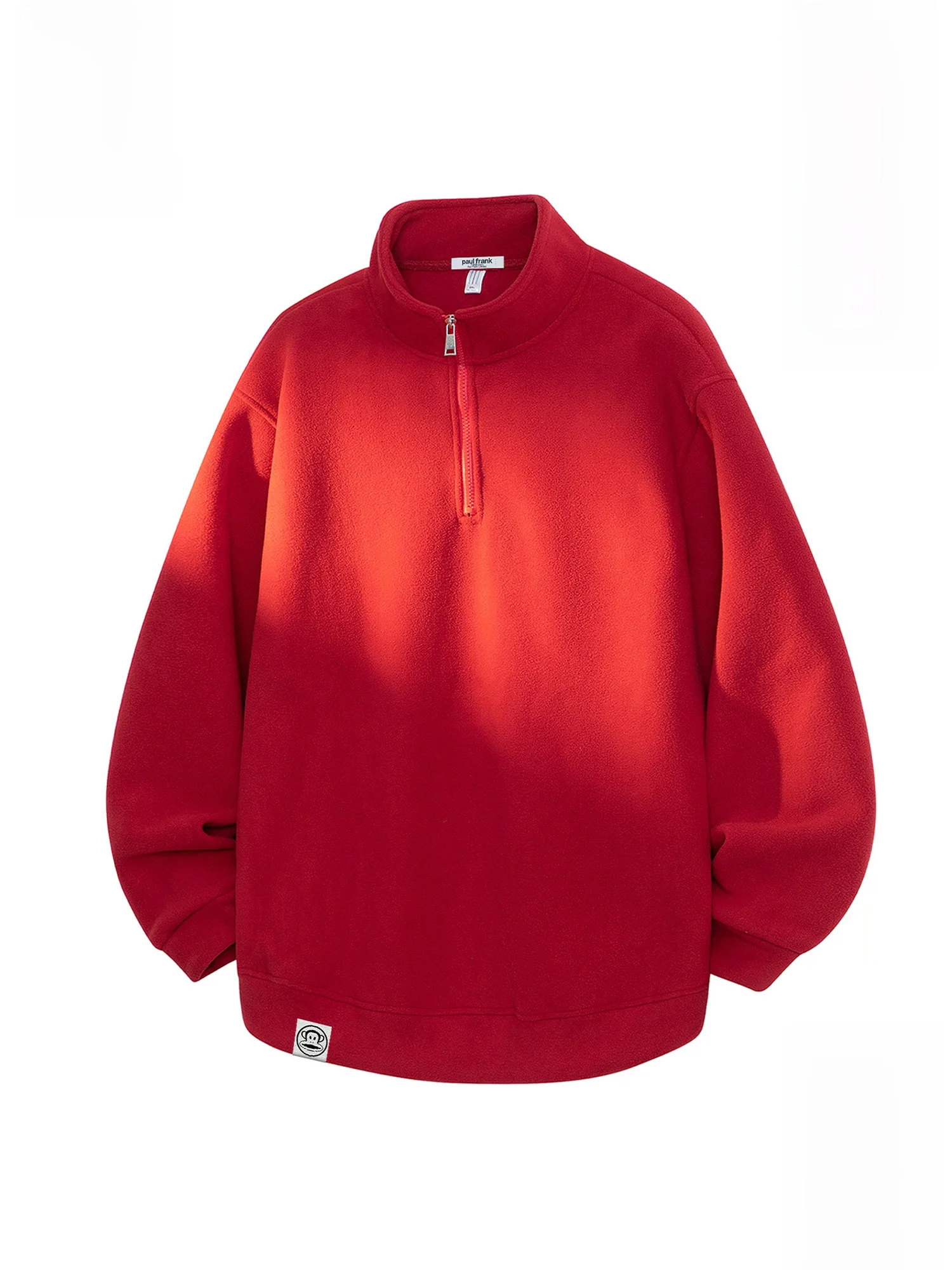 

PaulFrank Thiened Fce Hoodie Sweatirt Red Casual Warm Stand Collar Men's Winter Clothing Comfortable Polyester Fabric