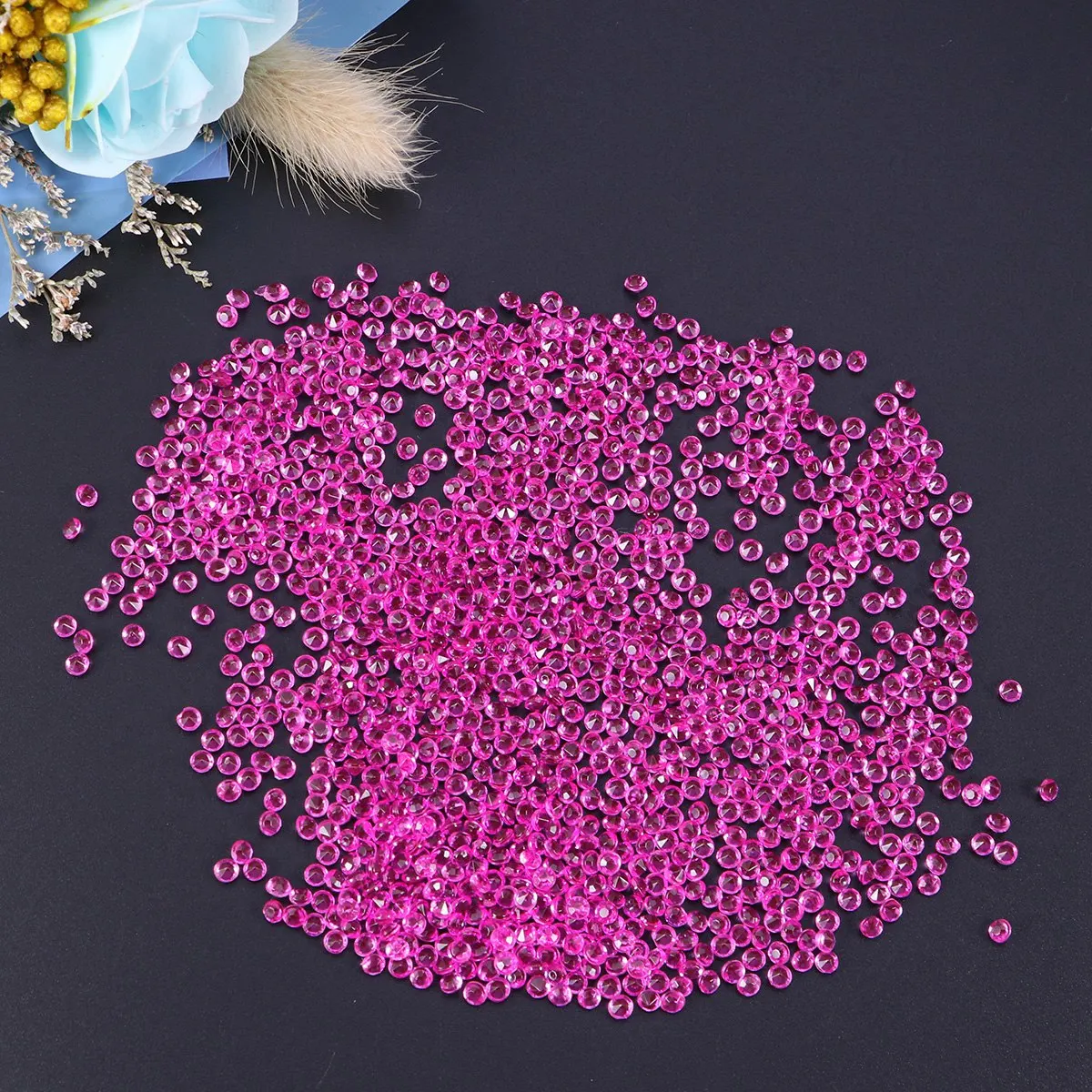 

1000Pcs Acrylic Crystal Bright Color 3mm Tip Crystal for Nail Art Photo Album Cloth Wedding Party Banquet Celebration Decor