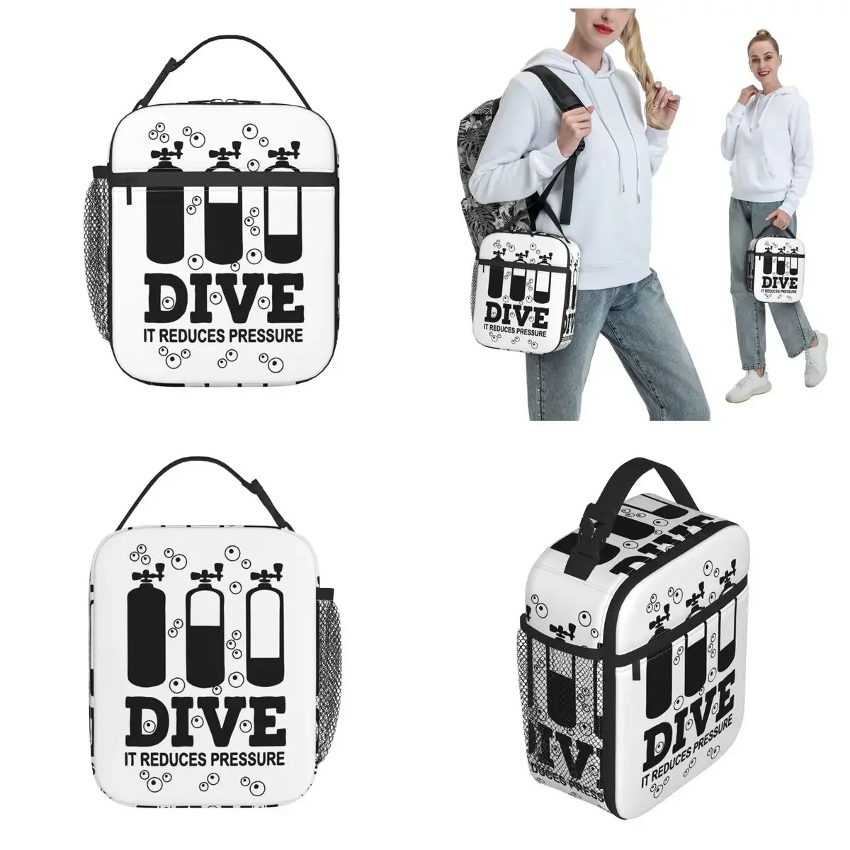 Diving Insulated Lunch Bag Leakproof Dive Diver Sea Snorkeling Meal Container Thermal Bag Tote Lunch Box Office Food Bag