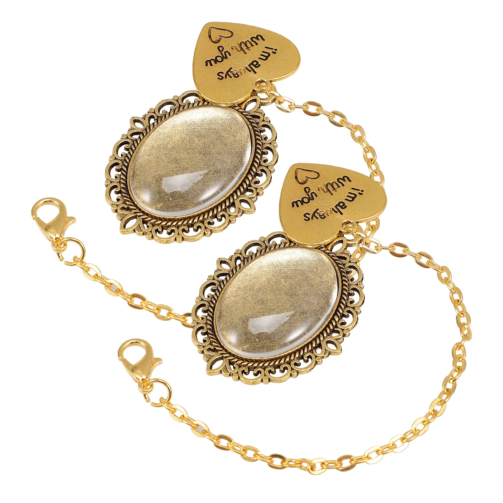 

2 Pcs Graduation Hat Brim Ornaments Graduate Jewelry Cap Photo Charms Alloy Decor
