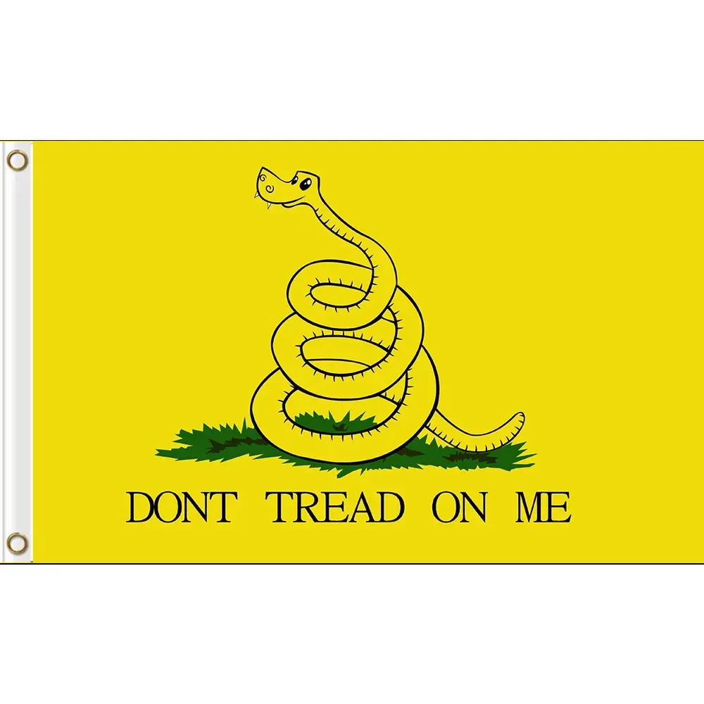2X3FT 150x90cm Home Decration Flag with Don't tread on me cute yellow Banner