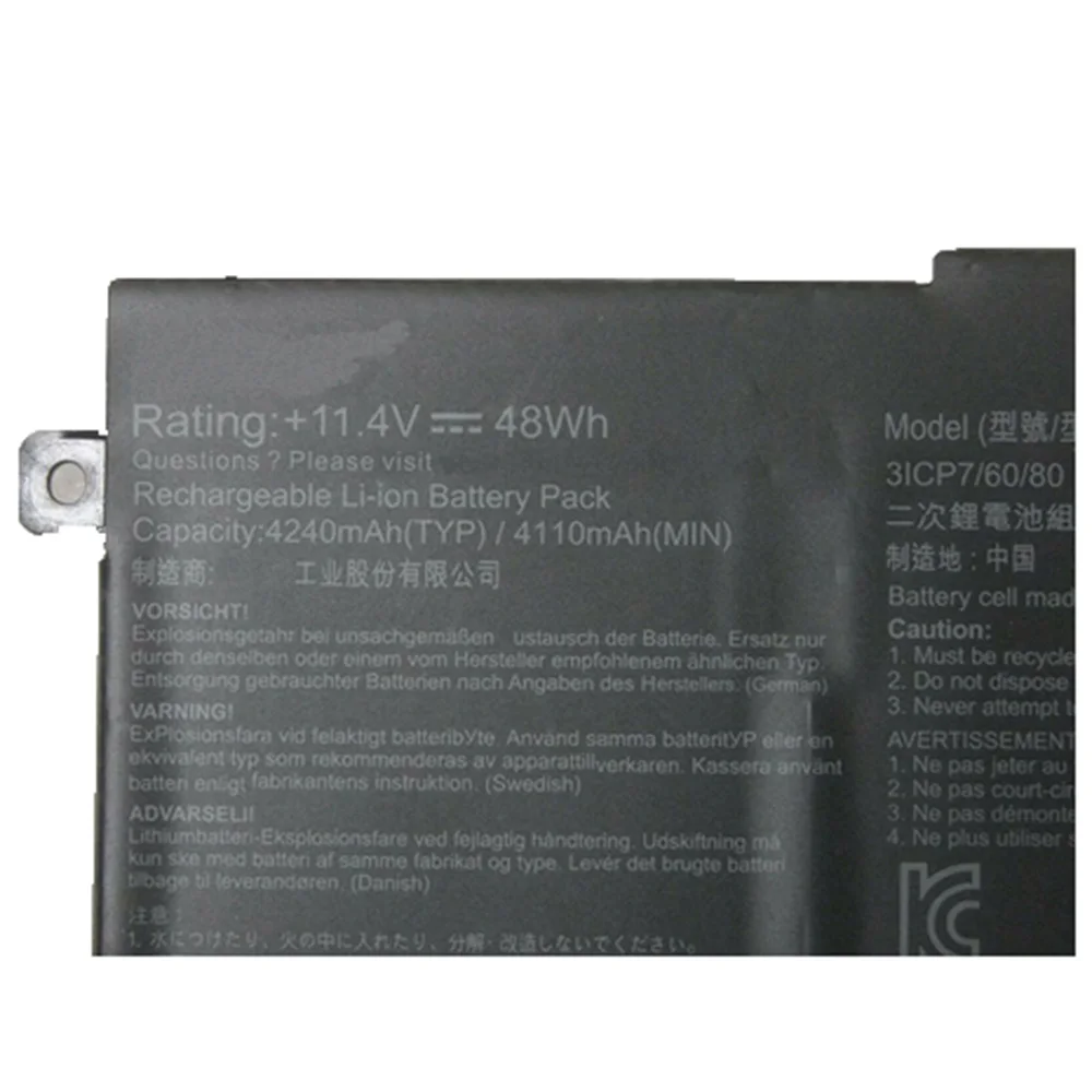 Imagem -03 - Bateria Original para Asus B31n1726 B31n17261 11.4v 48wh Fx504gd Fx504gm Fx80gm Fx86fm Fx504ge Fx505 Tuf565gd Tuf554g