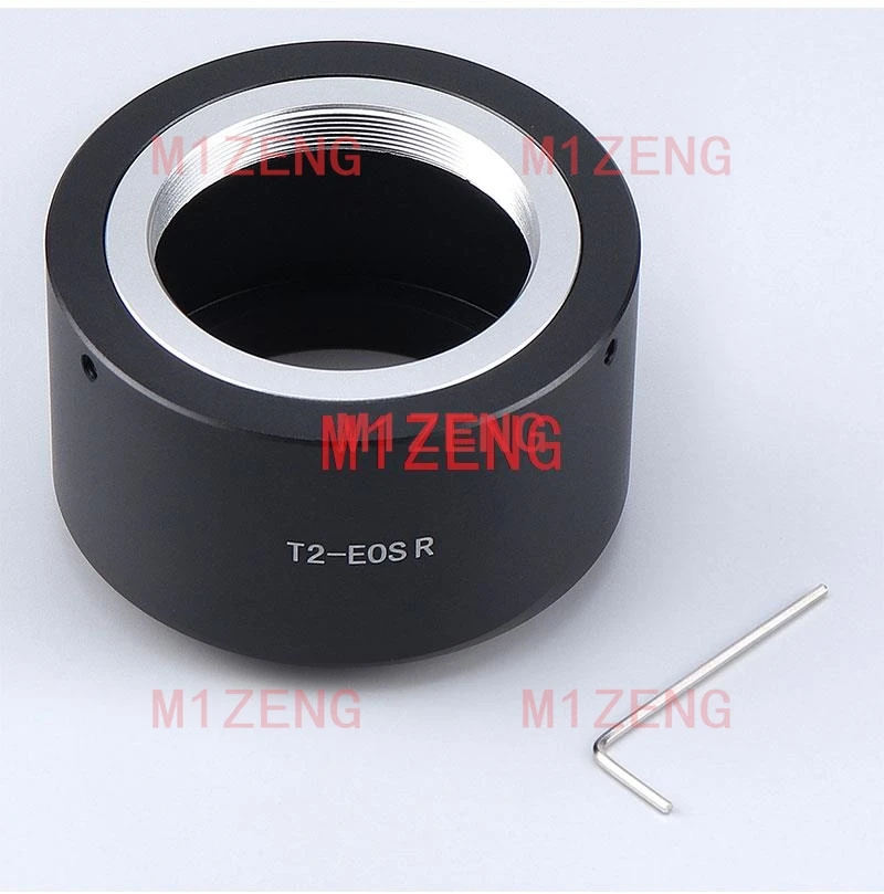 T2-EOSR Anel adaptador para câmera, lente de montagem em T T2, montagem RF Canon, EOS R3, R5, R5C, R6II, R6, R7, R8, RP, R10, R50, R100