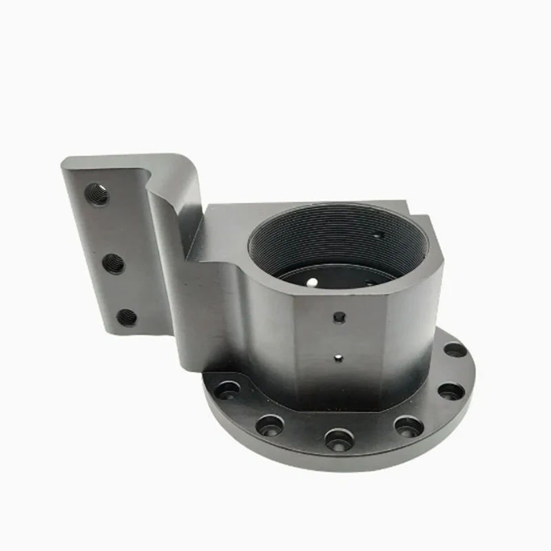 อลูมิเนียมอะโนไดซ์สีน้ําเงิน CNC กลึงตัวช่องที่มีรูพรุนทองพร้อมตัววาล์วอลูมิเนียม