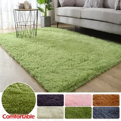 VIKAMA Solid Color Plush Carpet Children's Bedroom Soft Fluffy Mat Living Room Baby Room Nursery Playroom Decorated Area Carpet