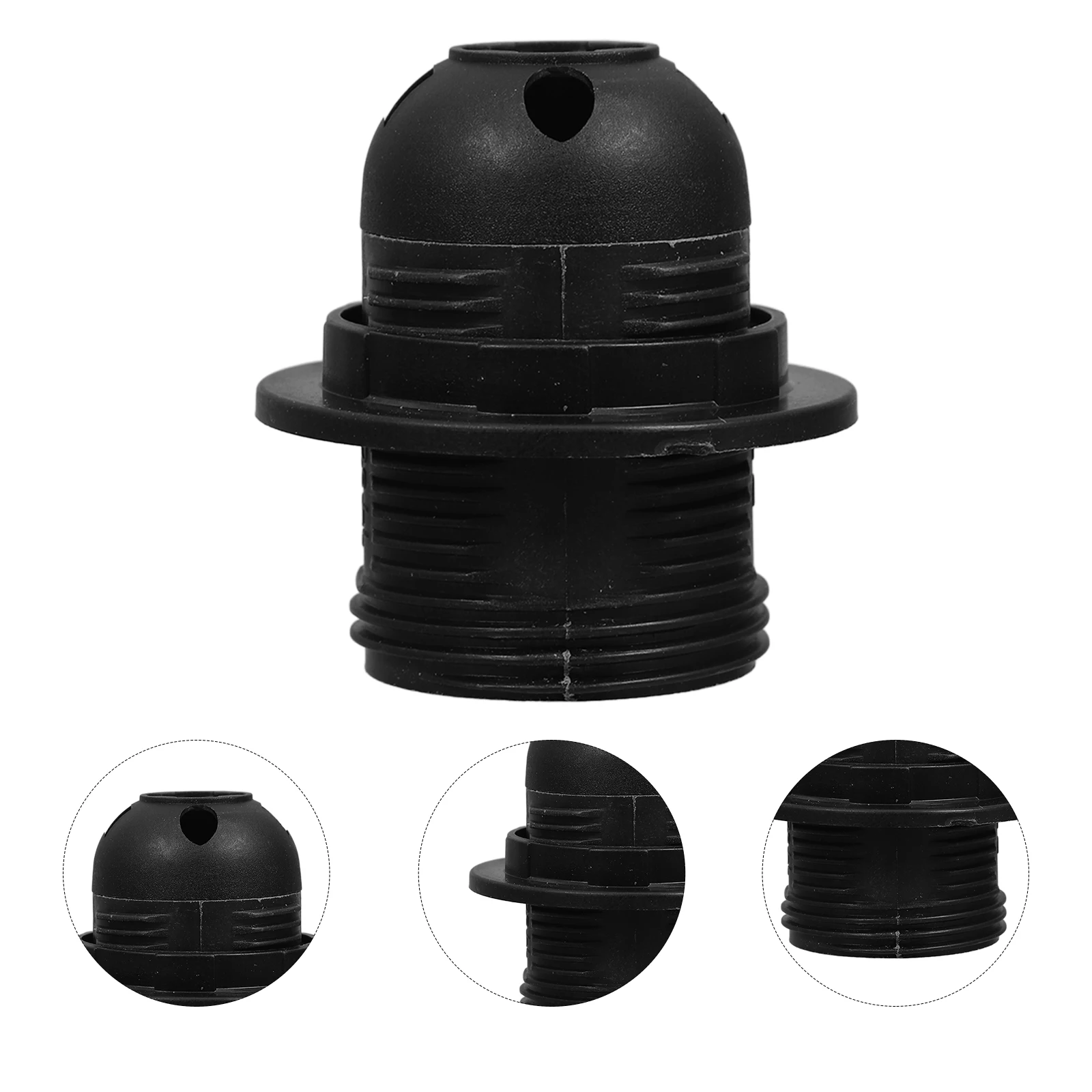 

10pcs E27 Full Thread Clip On Lamp Socket Secure Screw Base Durable Light Bulb Holder Replacement For Home Office Study Wall