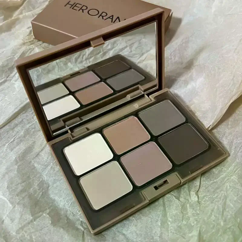 6 Colors Eye Shadow Multi-Function Disc Matte Powder Blusher Facelift Highlight All-In-One Disc Earth Color Autumn And Winter