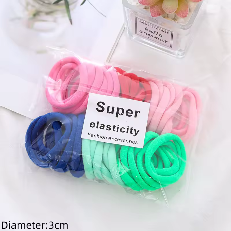 50pcs Black Elastic Hair Band Leagues Ties Colets Scrunchies Springs Gum Accessory For Girl Women No Damage Pigtails Holder Set - Image 51