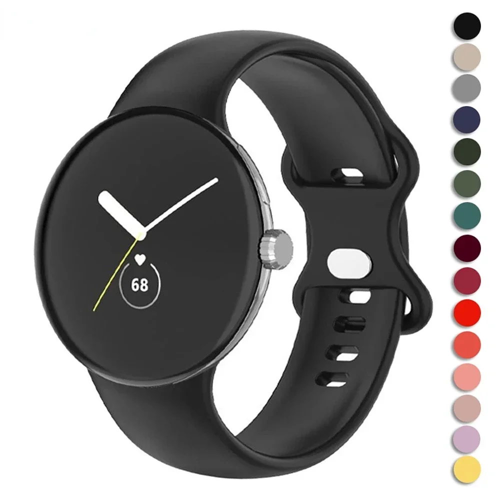 No Gap Silicone strap For Google Pixel Watch band Sport Smartwatch wrist Bracelet Correa Accessories