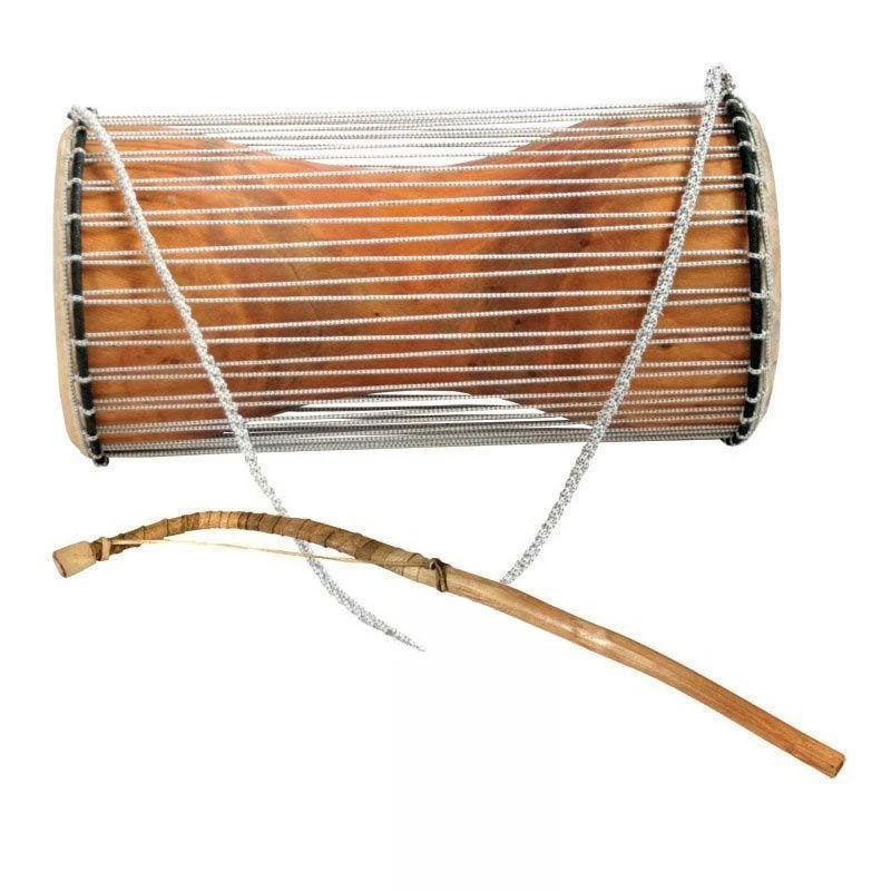 Message Drum Talking Drum African Drum Goatskin Mahogany