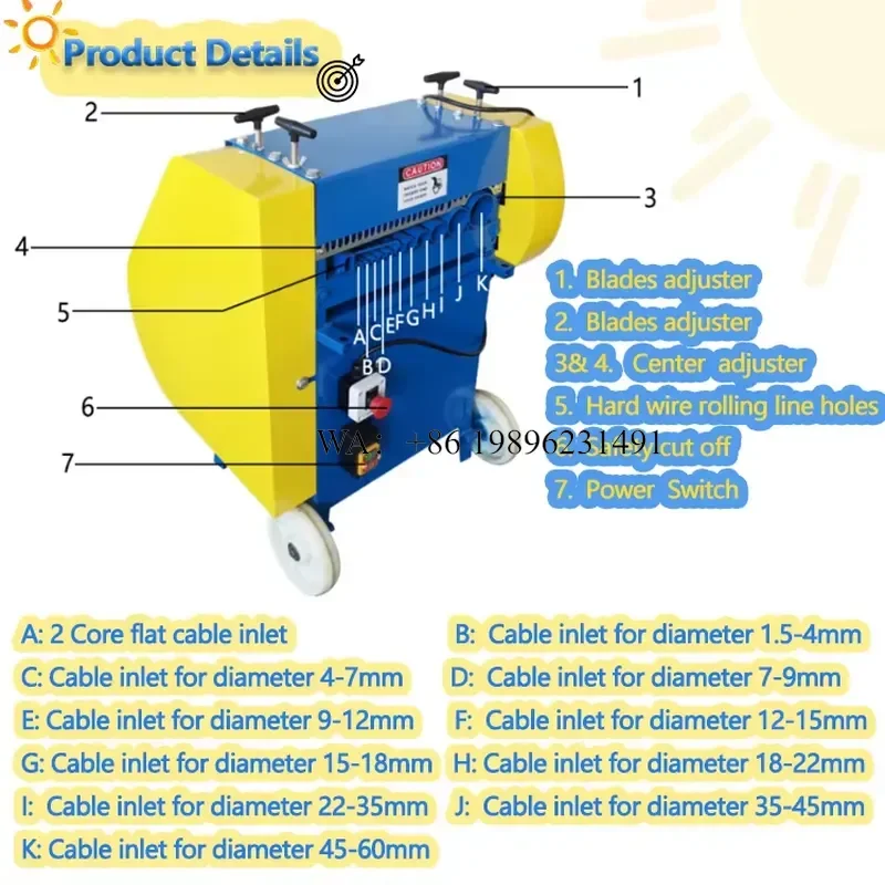 Wmwmnu High Efficiency 12 Feeding Hole Copper Wire Stripping Cable Manufacturing Equipment with Cable Cutting