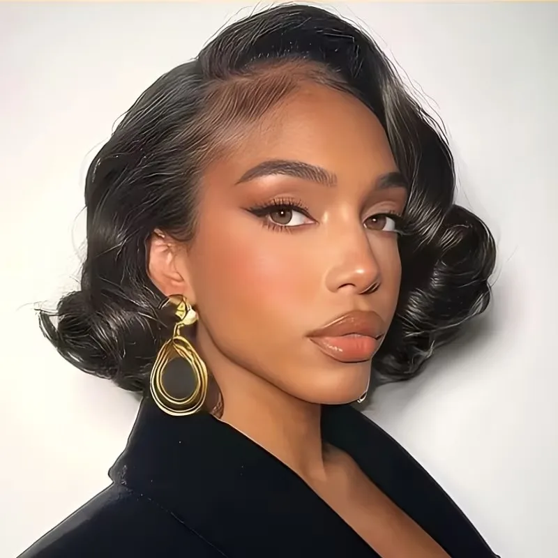 Black Curly Pixie W… - image