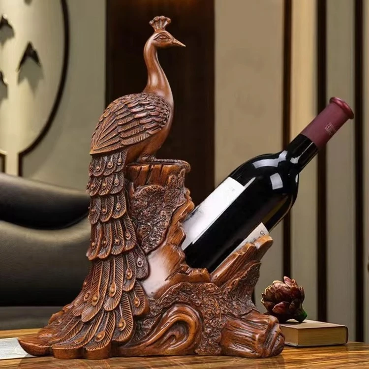 American resin animal wine rack decorative wine cabinet decorative practical wine rack living room table gifts