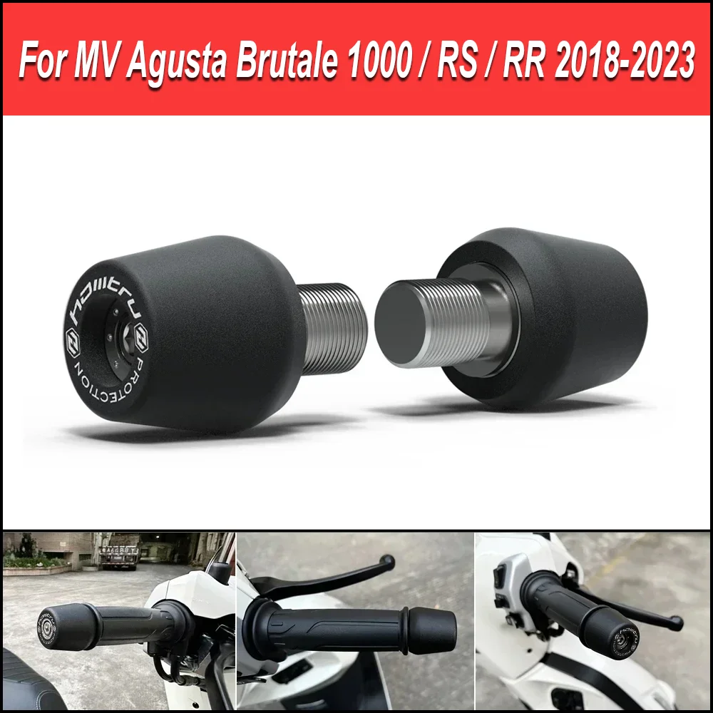 

For MV Agusta Brutale 1000 RS RR 2018-2023 Motorcycle Bar End Weights Anti Vibration Grip Caps