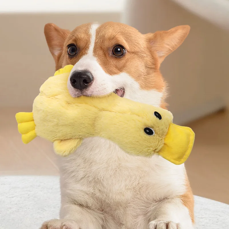 

Dog Toy Plush Vocalizing Pet Toy Little Yellow Duck Resistant Teeth Grinding Artifact Dog Vocalization Toy