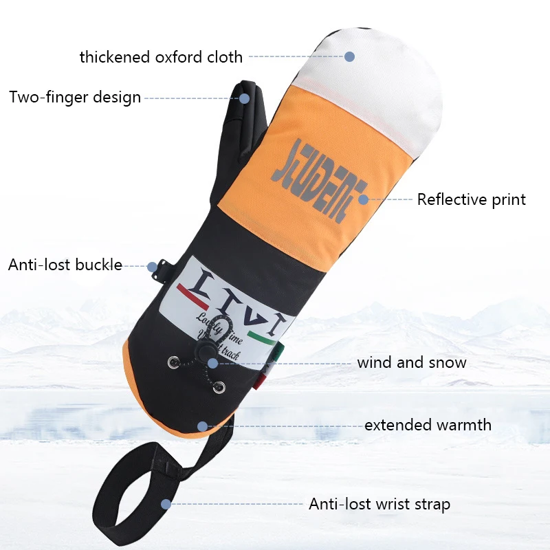 Ski Handschoenen Winter Waterdichte Windpoef Slijtvaste Ski Sneeuw Handschoen Outdoor Sport Thermische Snowbaording Handschoenen Voor Mannen Vrouwen