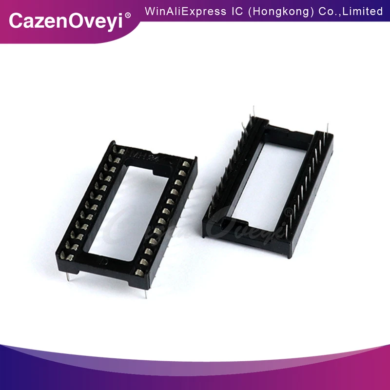 10piece IC socket integrated block in-line DIP single-chip microcomputer chip flat foot base sub 24P wide