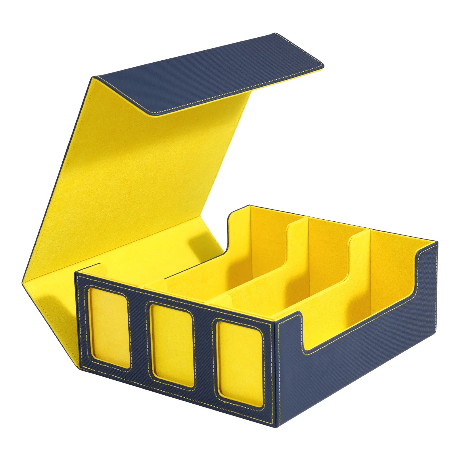 MTG Card Storage Box - 1800+ Capacity Commander Deck Case With Display  Window And Removable Dividers Toploader Storage Box