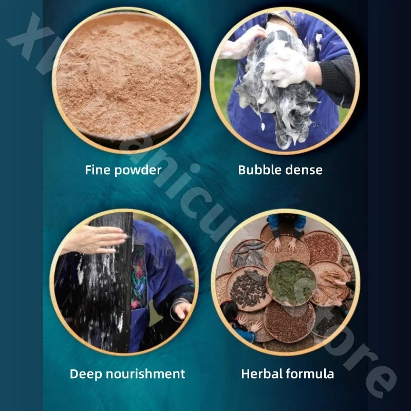 Xiangxi Miaopu Miaotiancao Shampoo Powder 17 Kinds of Chinese Herbal Plants Hair Care Hair Care Solid Hair Control Oil Control