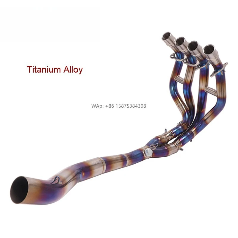 

Motorcycle 51mm Exhaust Pipe for ZX25R 2020+ Exhaust Front Pipe Muffles Burned Purple Exhaust Bend Pipe