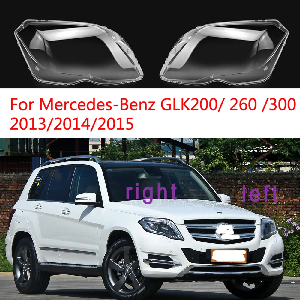 Car Front Headlight Lens Cover For Mercedes-Benz GLK 200/ 260 /300/ 2013-2015 Left/Right Transparent Lampshade Plexiglass Shell