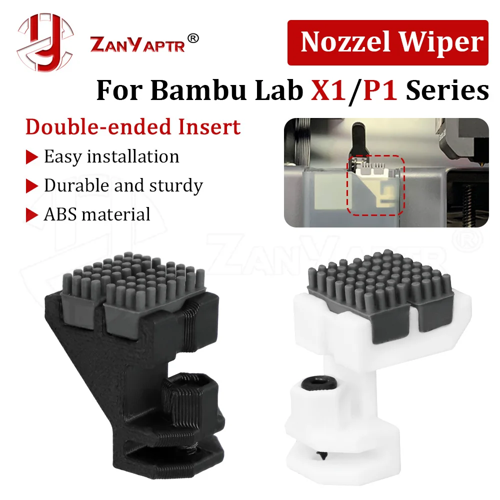 

Для bambu lab P1/X1 Series Щетка для насадок из АБС-пластика Детали для протирки Сделать очиститель печатающей головки для 3D-принтера P1 P1S P1P X1 X1C