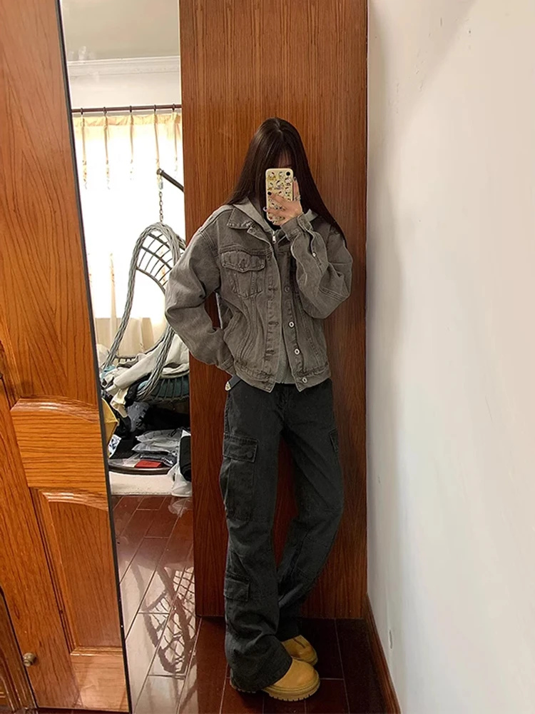 Pantaloni da registrazione American Retro Cleanfit Pantaloni da lavoro da uomo di marca alla moda Slim Straight Vibe svasato Multi ket Abbigliamento da lavoro Summer Faion