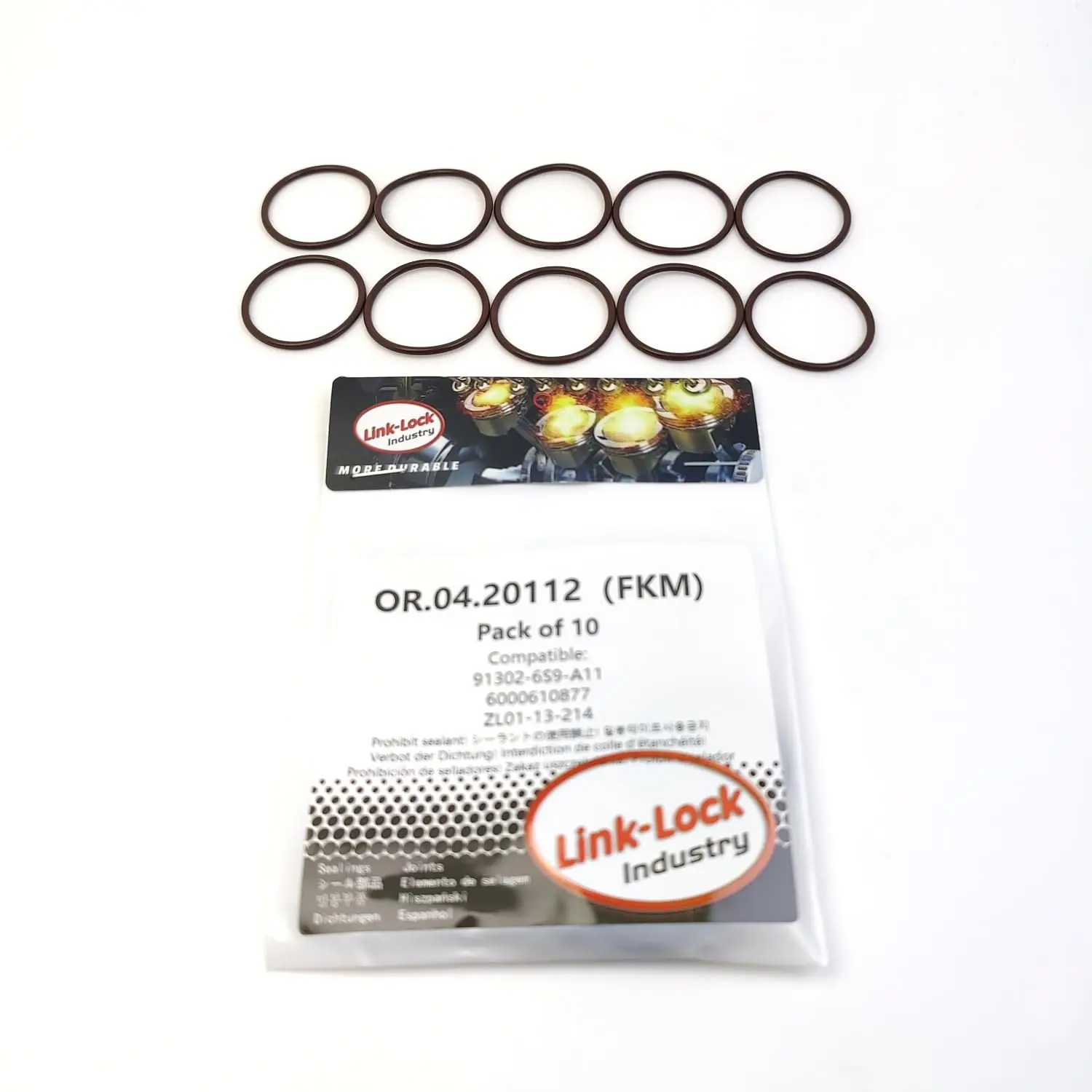 LINK-LOCK 10PCS OR.04.20112 FKM Viton Sealing O-Ring Kit of Camshaft 91302-6S9-A11 6000610877 ZL01-13-214 for ACURA for FIAT for