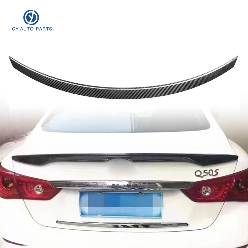 For Infiniti Q50 Q50S 2014+ Carbon Fiber Japanese Style Rear Spoiler Rear Trunk Spoiler Lip Wing