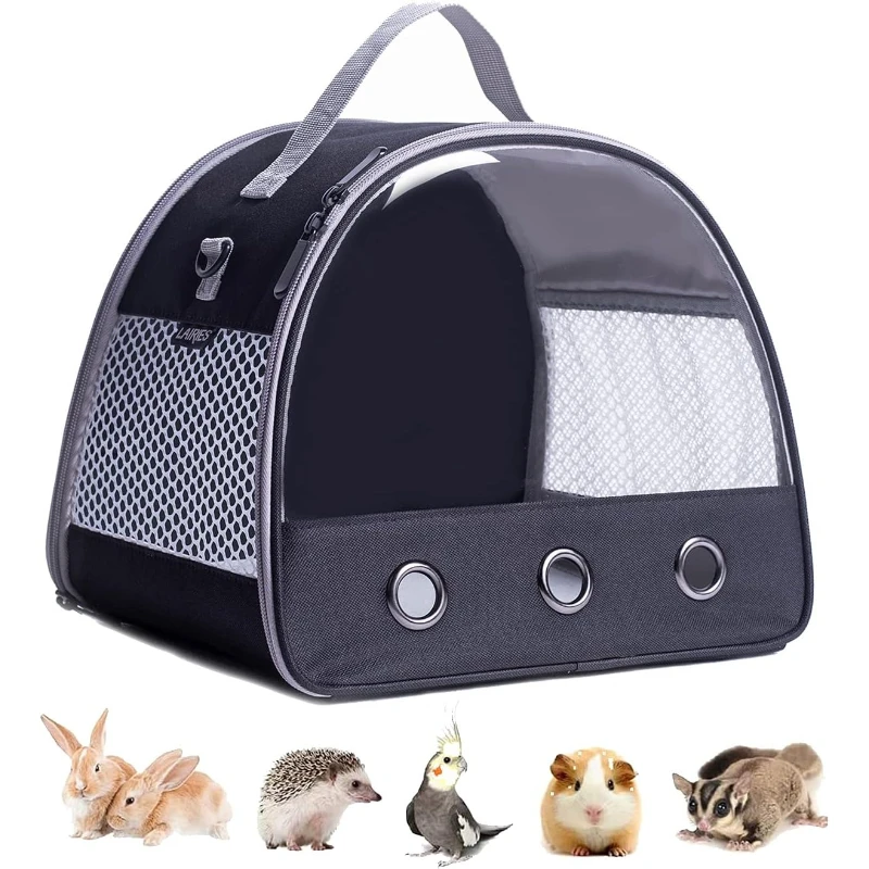 Guinea Pig Carrier Backpack Clear Bubble Window Pet Travel Backpack for Guinea Pig Bunny Rat Bird Hamster Sugar Glider