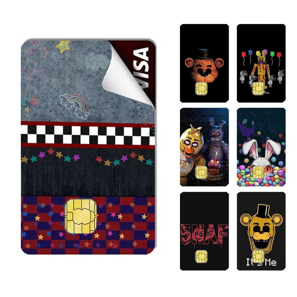 

Fnaf Five-nights-At-Freddys Stickers Cartoon Credit Visa Debit Bank Charge Card Bus Metro Waterproof Sticker Decal Decoration