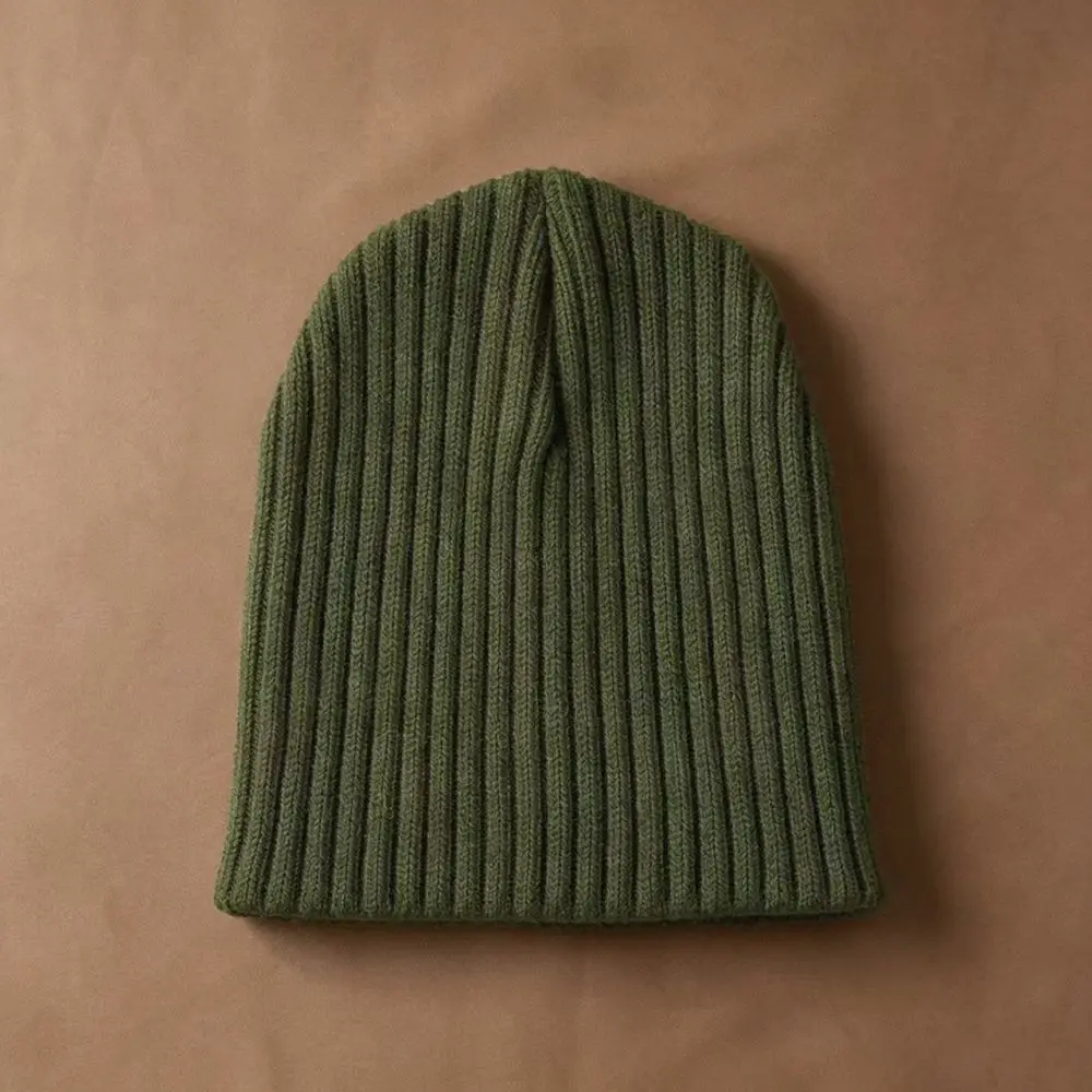 Winter Knitted Beanie Hat Men Women Warm Soft Acrylic Brimless Cap Striped Fashion Casual Streetwear Outdoor Daily Accessory