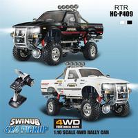 HG-P409 1/10 2.4G Full Scale Remote Control Four-Wheel Drive Climbing Truck Adapt To All Kinds of Terrain Cool Toy Car