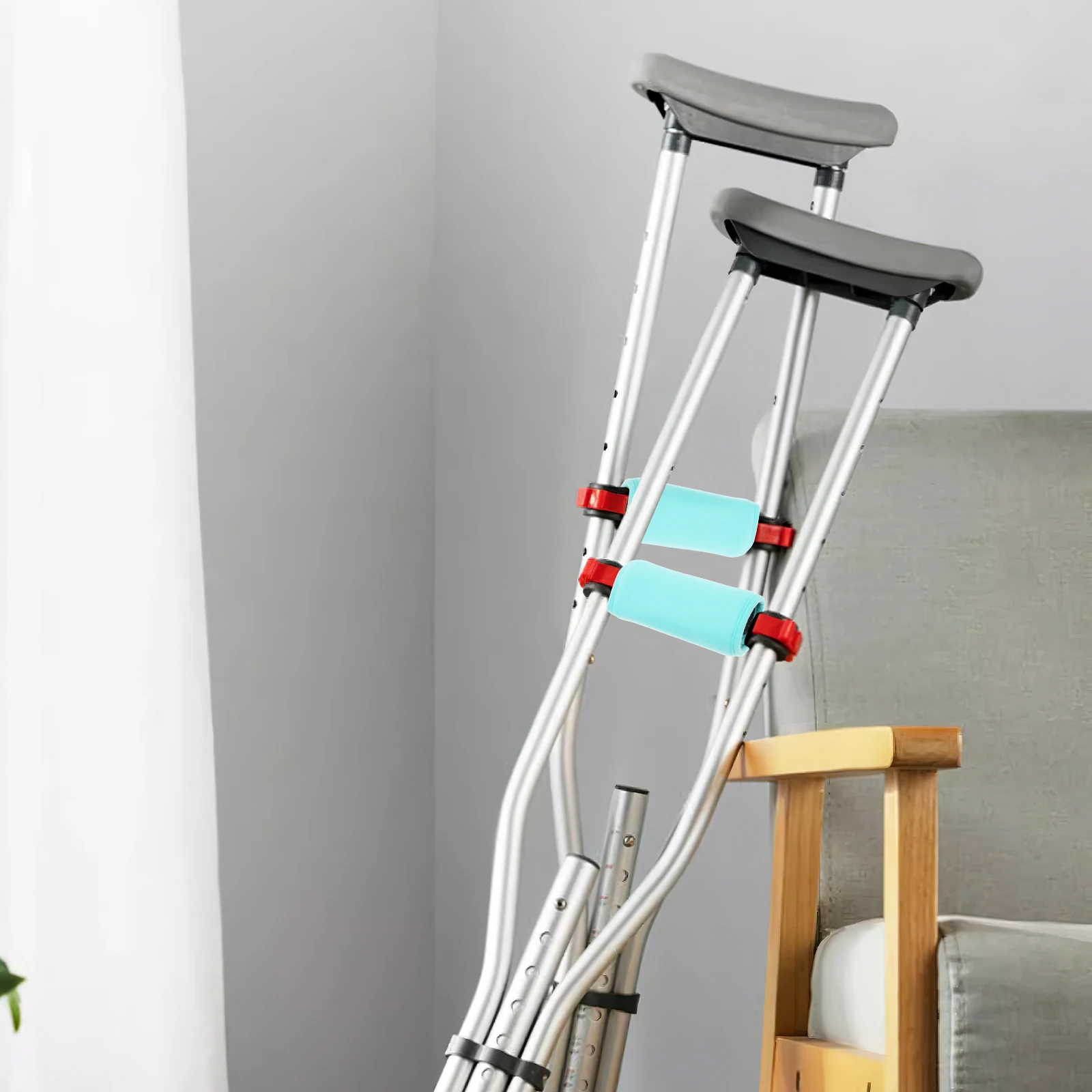 

AntiSlip Armrest Pad Walker Foam Handle Grips Crutches Padding Pads Armpits Roller Comfort Soft Grip Universal Wheelchair Cane