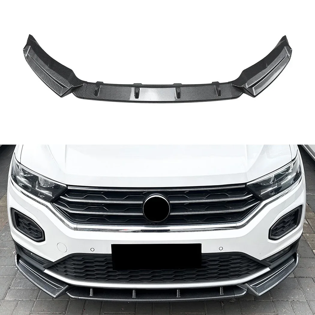 For Volkswagen T-Roc Standard Edition 2018-2022 Front Bumper Spoiler Lip Lower Diffuser Splitter Tuning Guard Car Accessories
